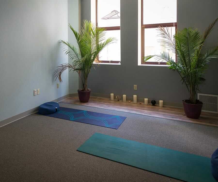 Yoga and meditation room at Liberty Bay Recovery