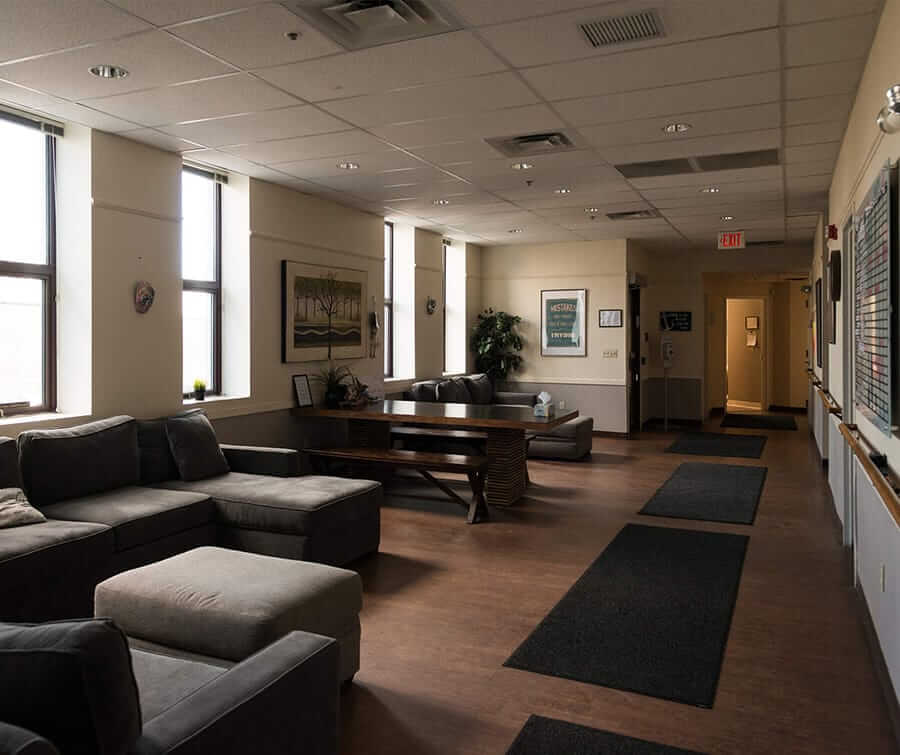 Open lounge area at Liberty Bay Recovery