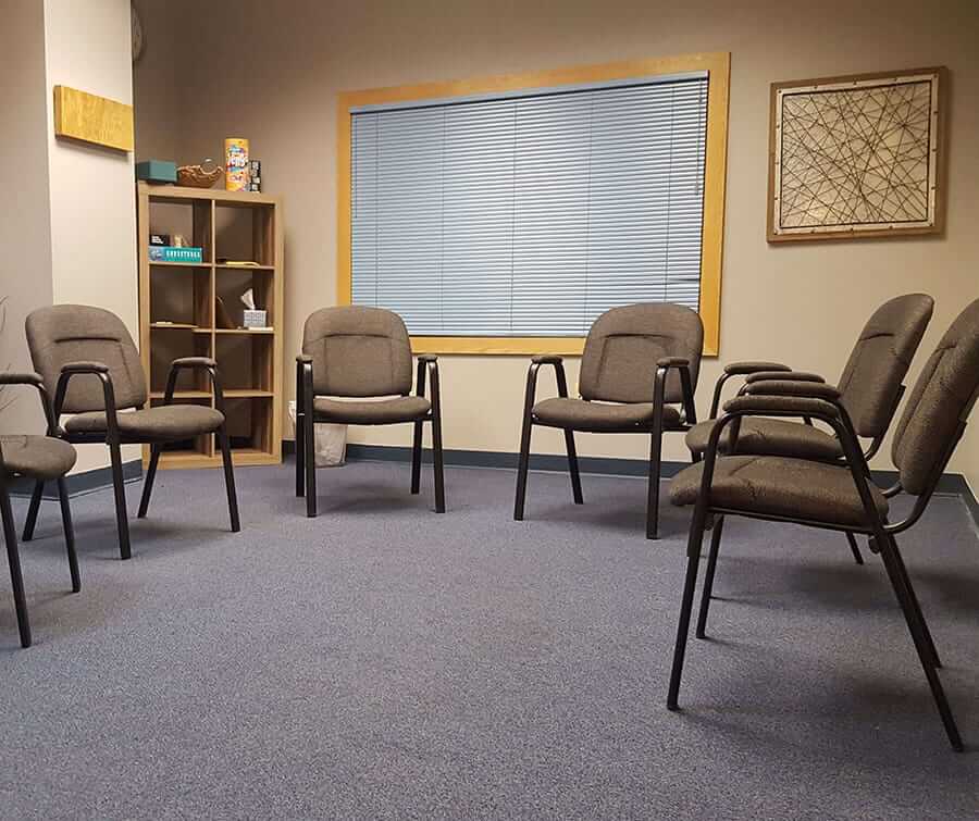 Liberty Bay Recovery group therapy room