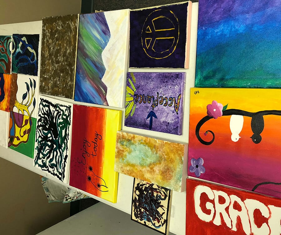artwork done by clients at Liberty Bay Recovery