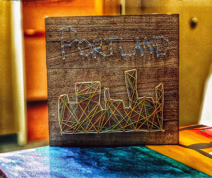String art done by a client at Liberty Bay Recovery