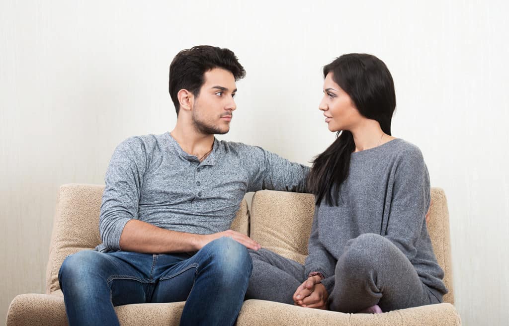 couple showing how to talk about addiction with a loved one