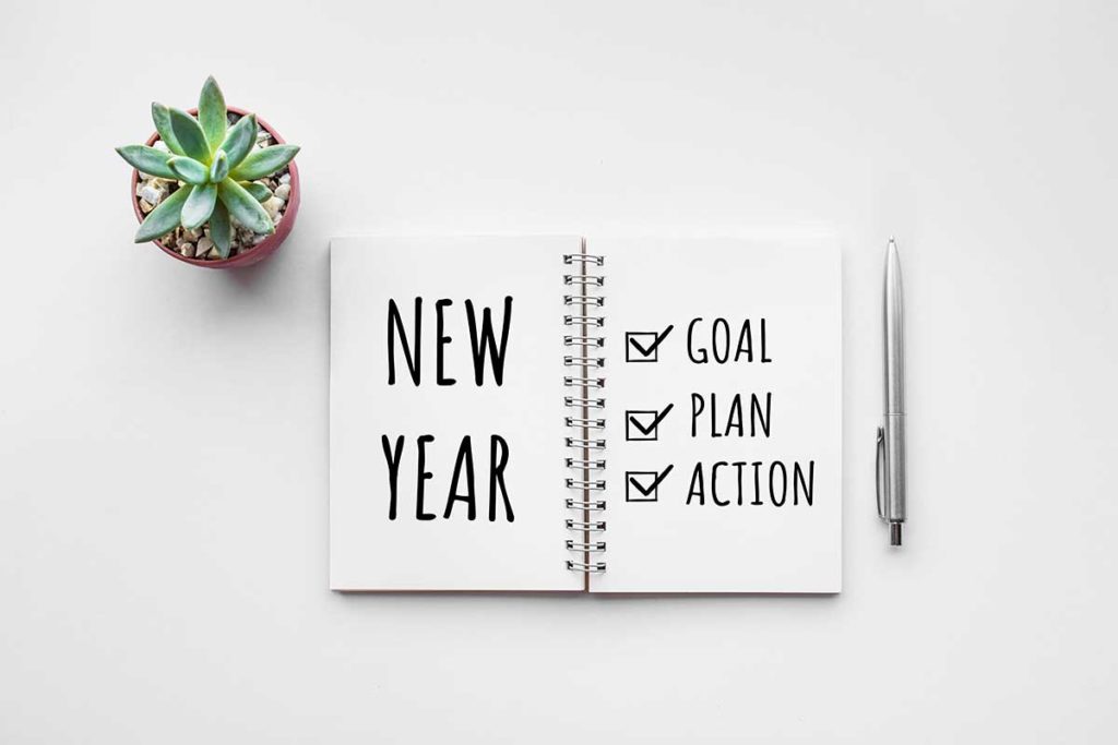 New Year's Goals Plans and Actions